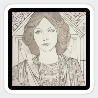 Greta Garbo drawing Sticker